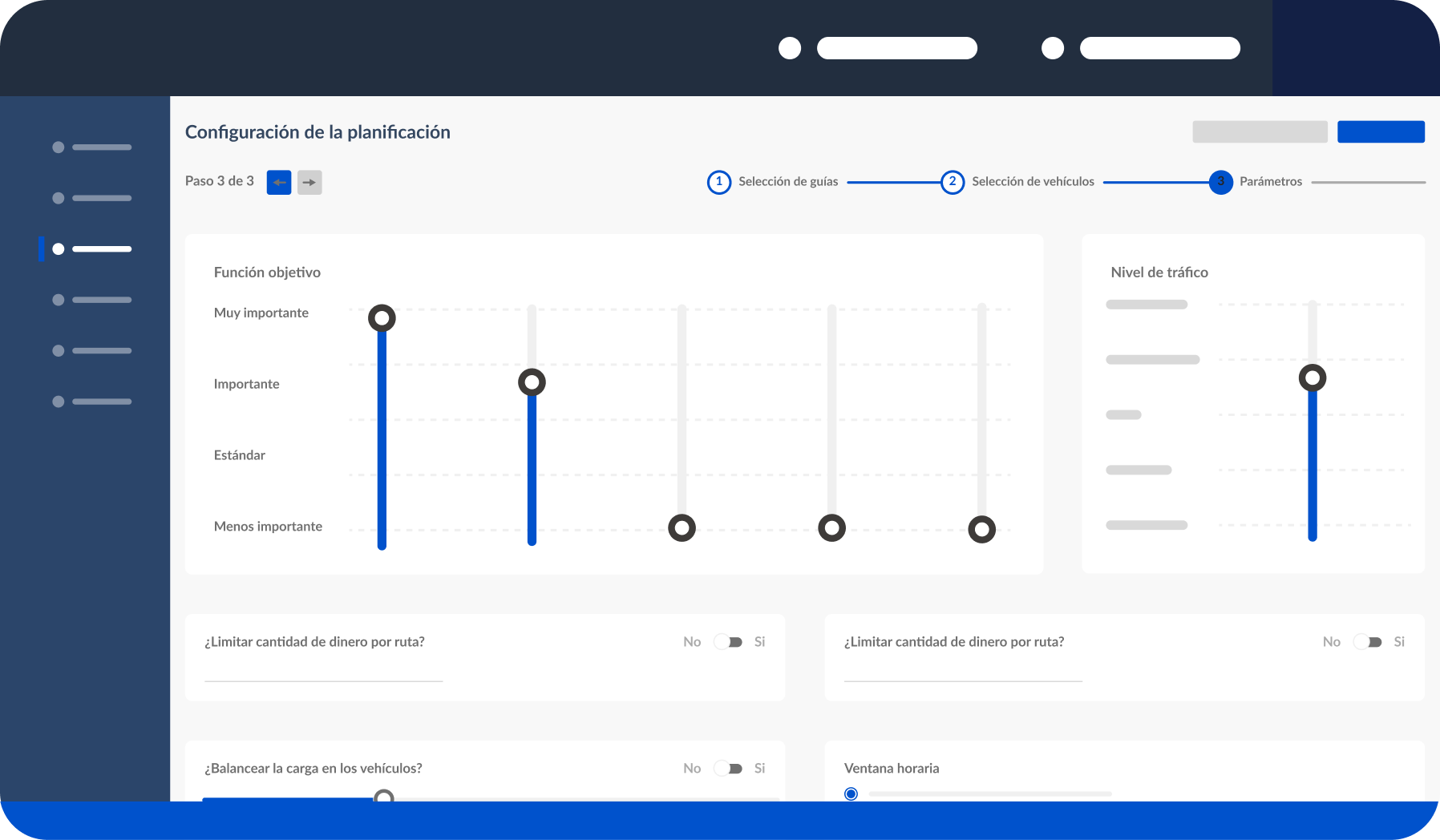 Configuracion planificación Configuracion planificación